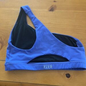 Fleo Blue Asymmetrical Sports Bra